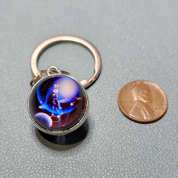 Creative Galaxy Zodiac Double-Sided Glass Orb Keychain - Picture 3 of 8